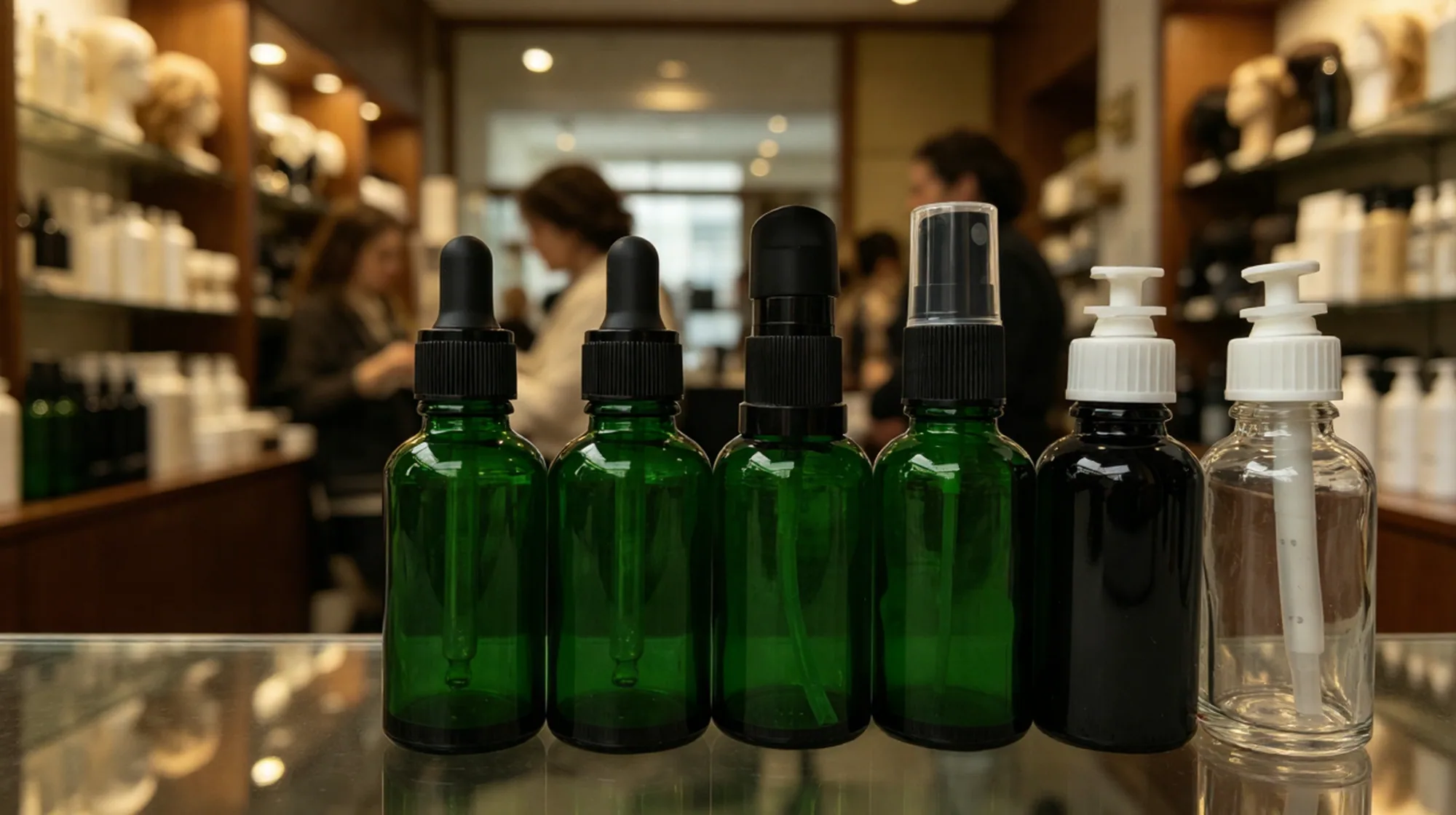 Perfume and dropper bottle presentation